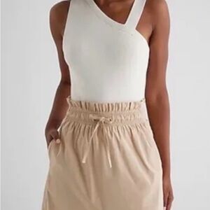 Express Tan Paperbag Skirt